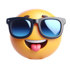 3d smiley face emoji icon. Realistic 3d high quality isolated render	