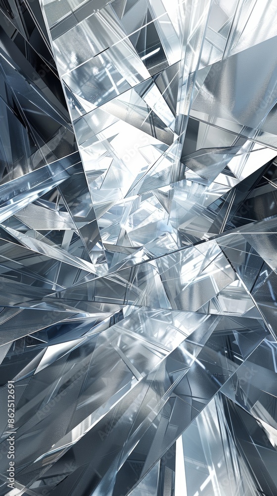 Poster jagged prisms sharp and jagged like shards of glass forming a fragmented masterpiece.