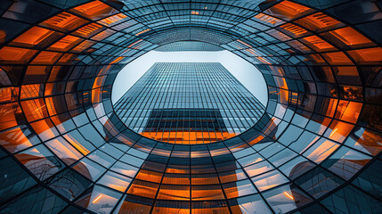 Naklejka premium Modern architectural glass facade