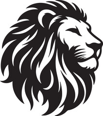 Lion head vector image front view on whit background.