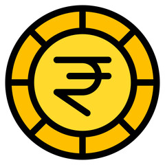 indian rupee, coin, currency, money, cash Icon