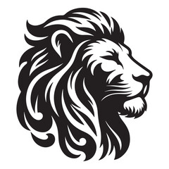 Lion head vector image front view on whit background.