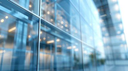 Modern architectural glass facade