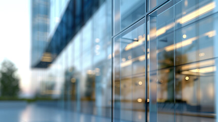 Modern architectural glass facade