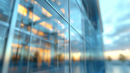 Modern architectural glass facade