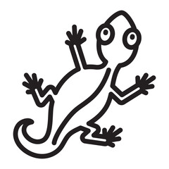 Lizard Vector Line Icon Design