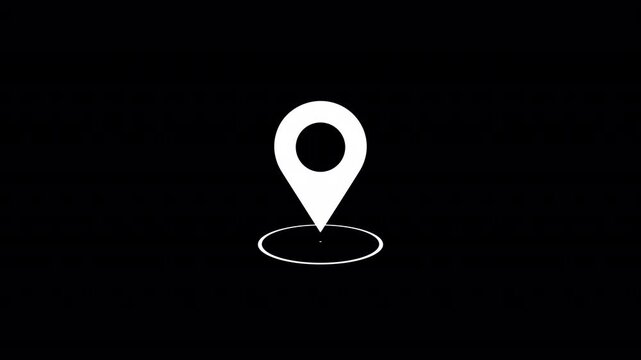 4K Animated GPS Map Pointer Icons. Navigation, Location, Travel Markers. Alpha Channel