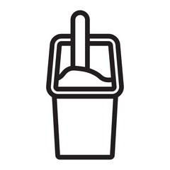 Yogurt Vector Line Icon Design