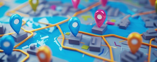 smart city public transportation control and mobile app to order taxi to destination or location and directions tracking GPS system concepts as wide banner with copyspace area