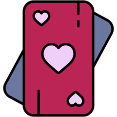 cards, playing cards, heart , love and romance, miscellaneous, valentines day, valentine Icon