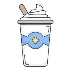 Yogurt cup icon