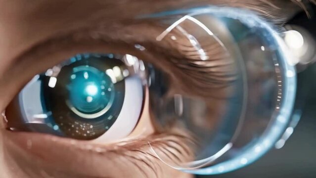 Augmented reality contact lenses overlaying virtual objects seamlessly in real-world environments