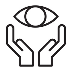 Eye Care Vector Line Icon Design
