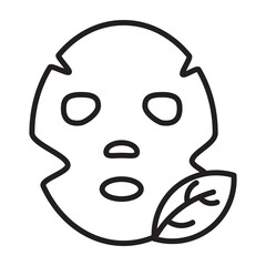 Facial Masks Vector Line Icon Design