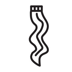 Hair Extensions Vector Line Icon Design