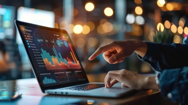 Business data analyst uses graphs metrics and KPIs to enhance organizational performance Implements financial operational sales and marketing strategies digital marketing trends. Generative AI