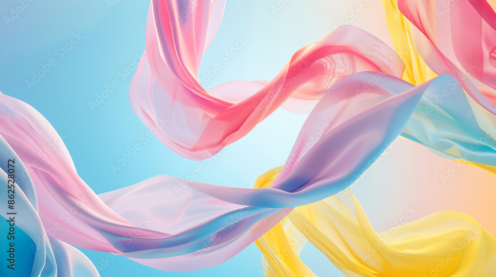 Poster abstract colorful background with fluid shapes, vibrant colors and a sense of movement. the composit