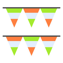 Irish flag, Festival, garland, paper, celebration Icon