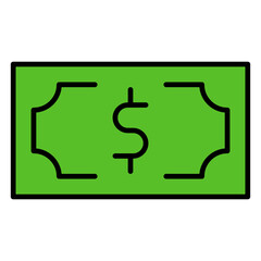 Bill, cash, dollar, money, currency Icon