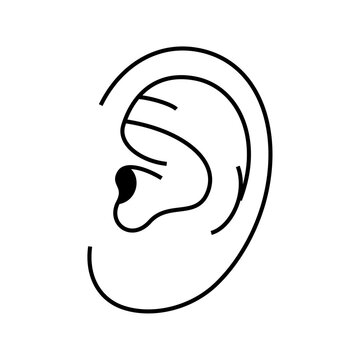 recommend clip art: 人間の耳の線画