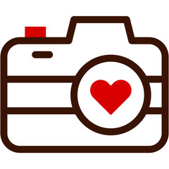 camera, photo, heart, love, lovely photo Icon