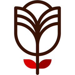 rose, flower, botanical, love, heart Icon