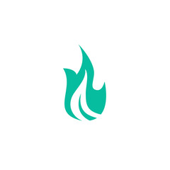 Fire Leaf Logo Vector. Nature Hot Vector Illustration