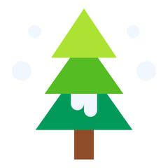 tree, snowing, winter, weather, pine tree Icon