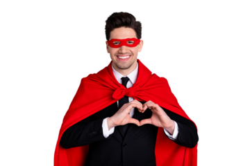 Close-up portrait of his he nice attractive classy cheerful cheery guy wearing bright vivid super look outfit accessory showing gesture hand finger heart isolated over light gray background