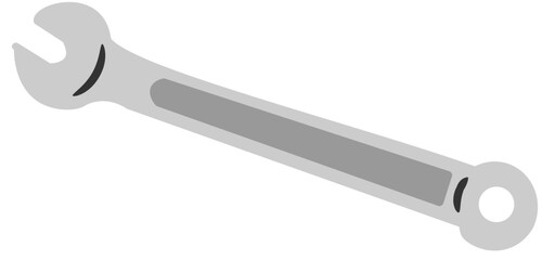 under construction equipment wrench icon vector illustration graphic design
