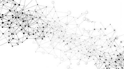 Naklejka premium Abstract Network Connections Background with Dots and Lines