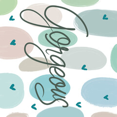 Painting background quote message flower illustration 