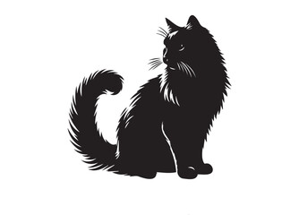Obraz premium vector of a cat icon on white background