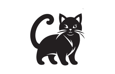 Obraz premium vector of a cat icon on white background