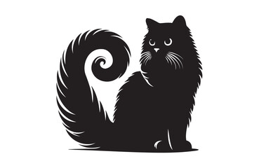 Obraz premium vector of a cat icon on white background