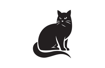 vector of a cat icon on white background