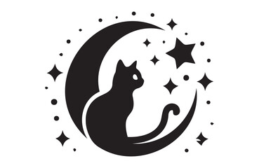 vector of a cat icon on white background