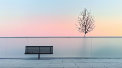 Create a minimalist seascape photograph with negative space, featuring a lone sailboat drifting on calm waters