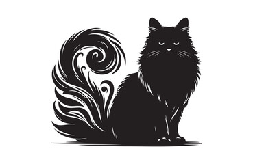 vector of a cat icon on white background