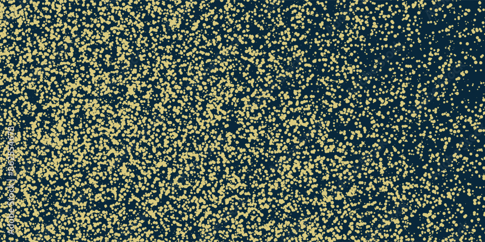 Poster abstract yellow and blue spotted pattern - random placed spots, circles of various sizes, texture, g