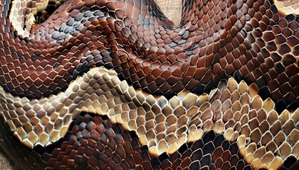 Obraz premium Skin snake with scales pattern. Snake skin texture