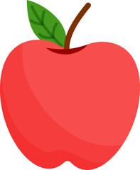 Apple Fruit Flat Sticker Design
