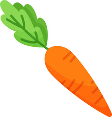 Carrot Vegetable Flat Sticker Design