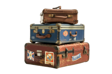 Stack of Vintage Suitcases