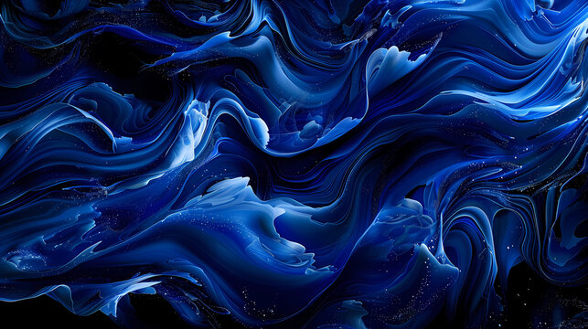 blue abstract background. Navy blue elegant luxury background. Royal blue waves flowing on a blue background
