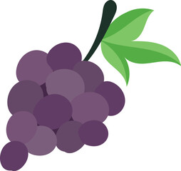 Grape Fruit Flat Sticker Design