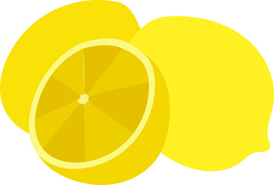 recommend clip art: Lemon Fruit Flat Sticker Design