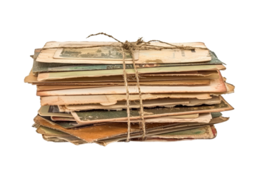 Vintage Stack of Tied Old Papers