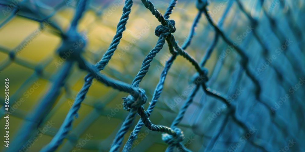 Poster soccer goal net image for text messaging