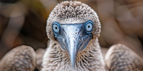 Obraz premium Galápagos, Ecuador: A juvenile blue-footed booby's portrait